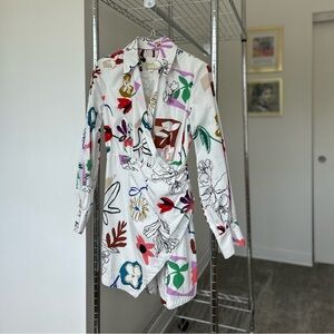 Anthropologie floral shirt dress